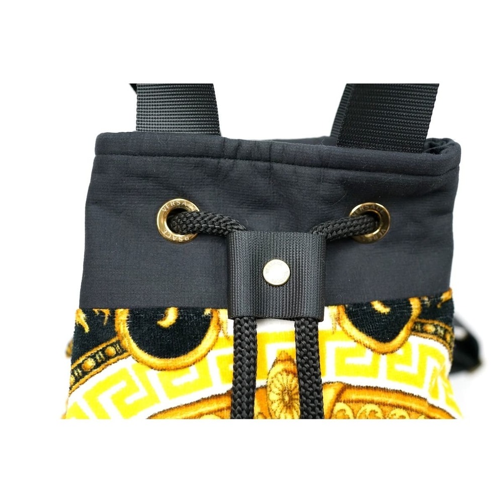 Versace Shoulder Beach Black Tote Pile Cotton Bag